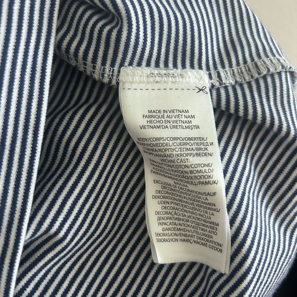 Ralph Lauren Navy and White Thin-Stripe Polo - Picture 4 of 5